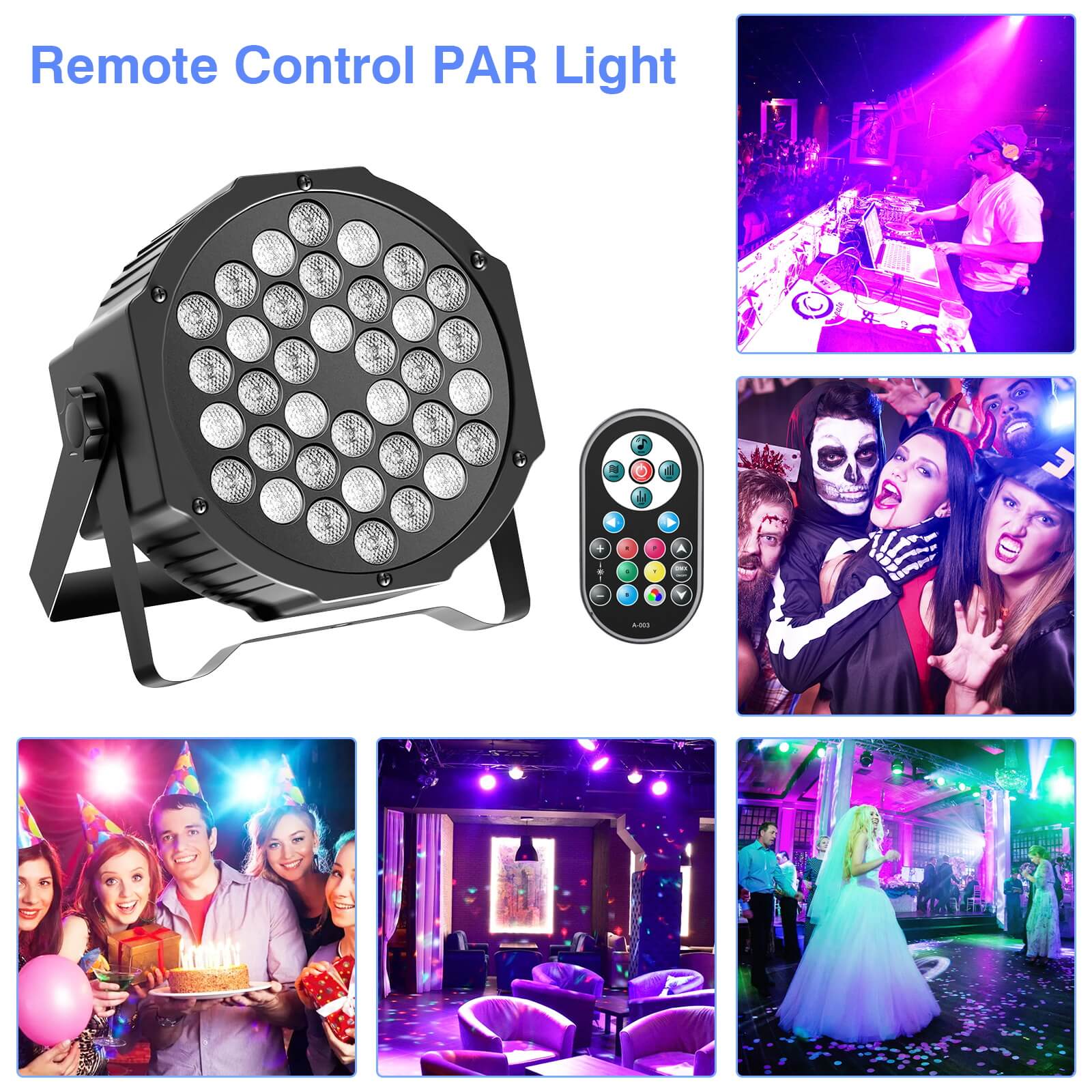 U'King 4PCS/8PCS 36LED Par Lig - Audio Music Dj 评论和价格